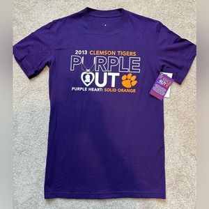 NWT 2013 Clemson Tiger Purple Out T-Shirt Size M